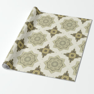 Vintage Golden Art Deco abstraktes Muster Nr. 3 Geschenkpapier