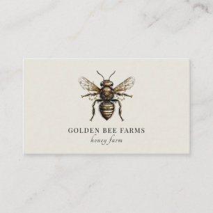 Vintage Golden Biene Honigbiene Imker Apiary Visitenkarte