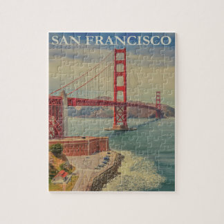 Vintage Golden Gate Bridge, San Francisco Puzzle