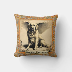 Vintage Golden Retriever Engel Personalisiert Kissen