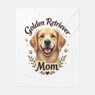 Vintage Golden Retriever Mama Hundeliebhaber-Typog Fleecedecke