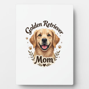 Vintage Golden Retriever Mama Hundeliebhaber-Typog Fotoplatte