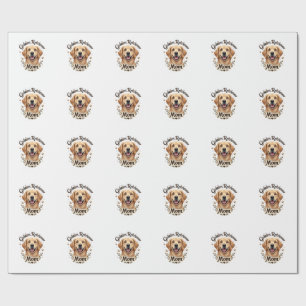 Vintage Golden Retriever Mama Hundeliebhaber-Typog Geschenkpapier