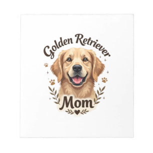 Vintage Golden Retriever Mama Hundeliebhaber-Typog Notizblock