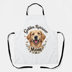 Vintage Golden Retriever Mama Hundeliebhaber-Typog Schürze