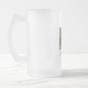Vintage Golden Retriever 'Merica-Flagge Mattglas Bierglas