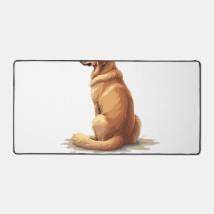 Vintage Golden Retriever Rückansicht Hundeliebhabe Schreibtischunterlage