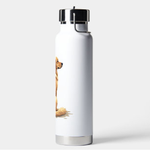 Vintage Golden Retriever Rückansicht Hundeliebhabe Trinkflasche