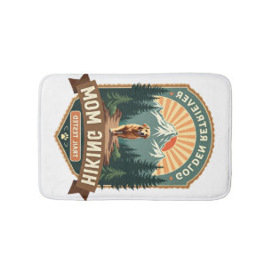 Vintage Golden Retriever Wandernde Mutter Trail Te Badematte
