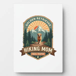 Vintage Golden Retriever Wandernde Mutter Trail-Te Fotoplatte