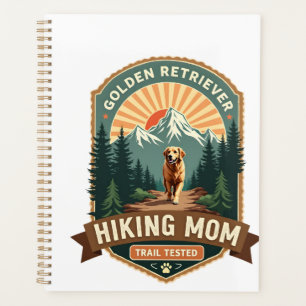 Vintage Golden Retriever Wandernde Mutter Trail Te Planer