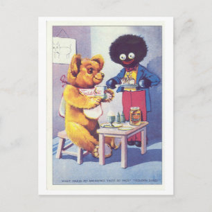 Vintage Golden Shred Teddybär-Werbung Postkarte