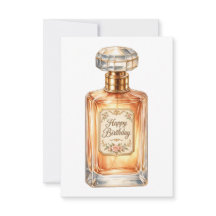 Vintage Goldene Happy Birthay Parfümflasche 
