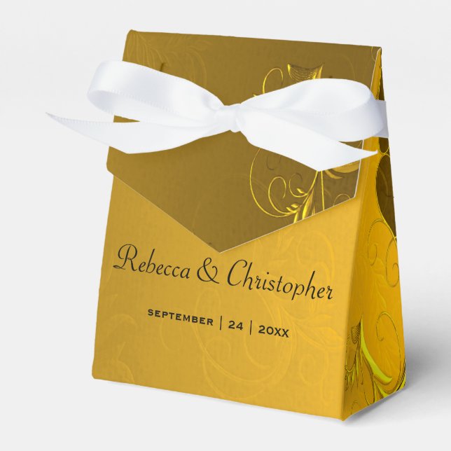 Vintage Goldene Hochzeit Geschenkschachtel (Vorderseite)