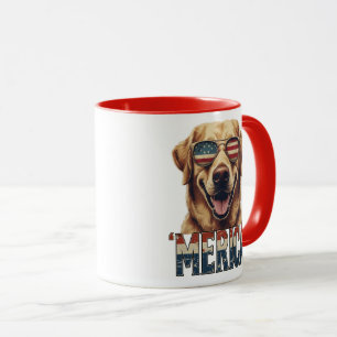 Vintage Goldene Retrica Merica 4. july patriotisch Tasse