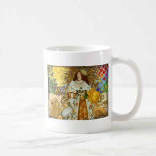 Vintage Goldene Sonne: Leo Zodiac Kunstgalerie Tasse