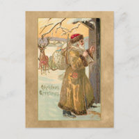 Vintage goldene Weihnachten im Schnee