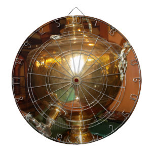 Vintage Goldener Teekannen-Wandkunst & -Druck Dartscheibe