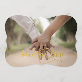 Vintage Goldfolie Rettete unser Datum Save The Date