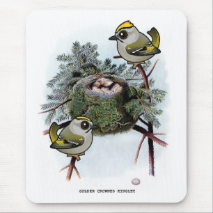 Vintage Goldhähnchen Mousepad