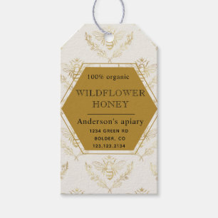 Vintage Goldkönigin Bienenapiar-Gunst Geschenkanhänger