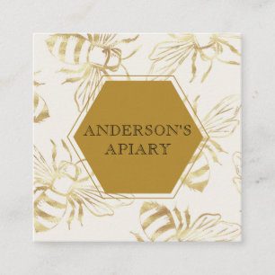 Vintage Goldkönigin Quadratische Visitenkarte