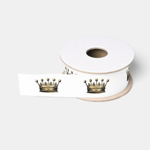Vintage Goldkrone Königliche Prinzessin Chic Spaß Ripsband
