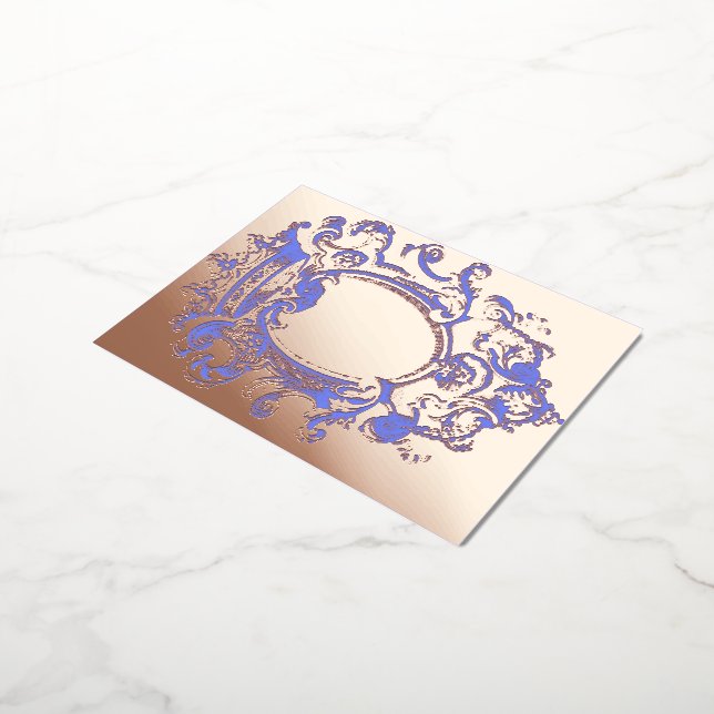 Vintage Goldkronenrahmen - Einladung Postkarte (Gedreht)