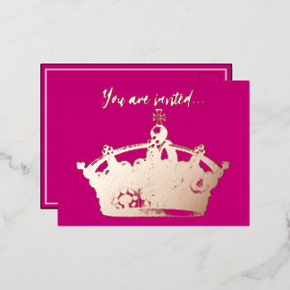 Vintage Goldkronenrahmen - Einladung Postkarte