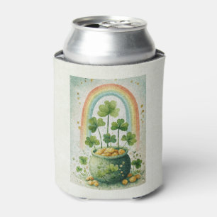 Vintage-Goldtopf und Regenbogen Dosenkühler