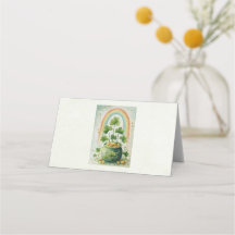 Vintage-Goldtopf und Regenbogen