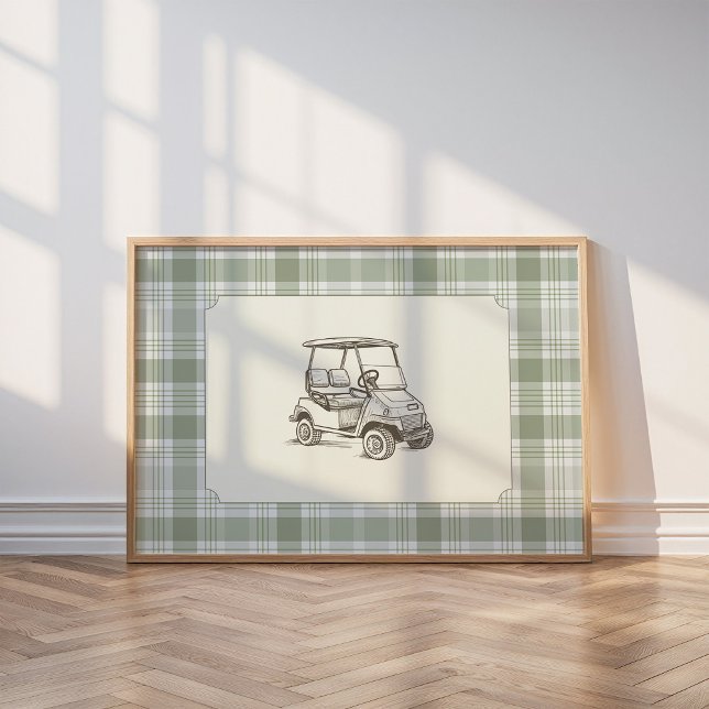 Vintage Golf Cart Wall Art Poster (Von Creator hochgeladen)