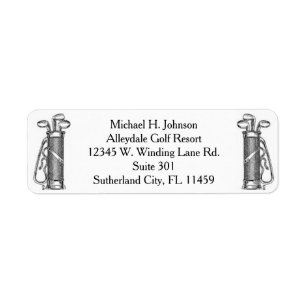 Vintage Golf Clubs Sports Golfer Resort Sticker