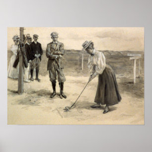 Vintage Golf Fashion, 1890er Poster