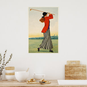 Vintage Golf - Kunstdruck Poster