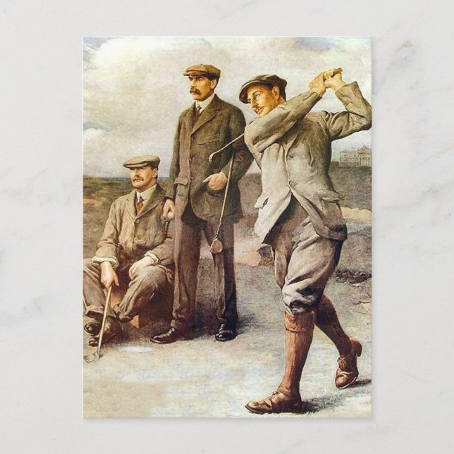 Vintage Golf Postkarte (Vorderseite)