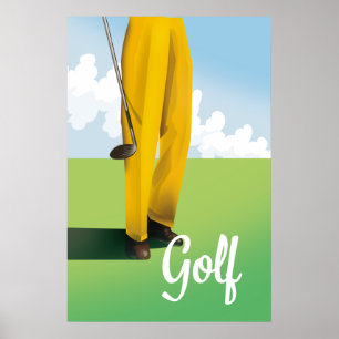 Vintage Golf-Reiseposter Poster