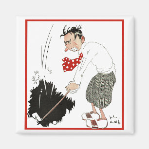 Vintage-Golf-Sporthumor, lustiger verrückter Golfe Magnet