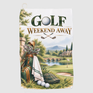 Vintage-Golf-Wochenend-Ausflugshandtuch Golfhandtuch