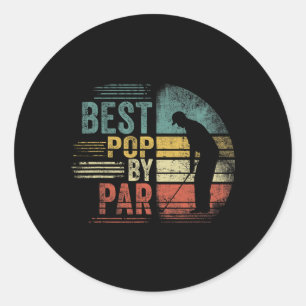 Vintage Golfen Bestes Pop Nach Par Weihnachten Vät Runder Aufkleber