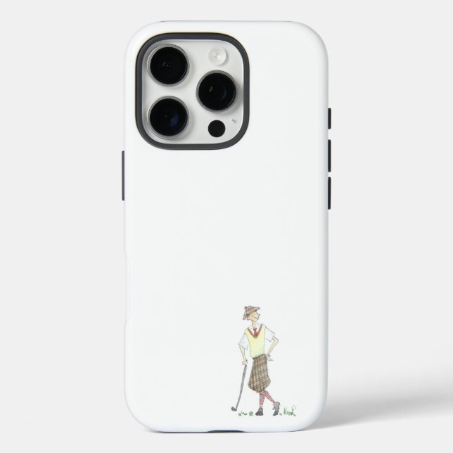 Vintage Golfer iPhone 16 Pro Hülle (Rückseite)