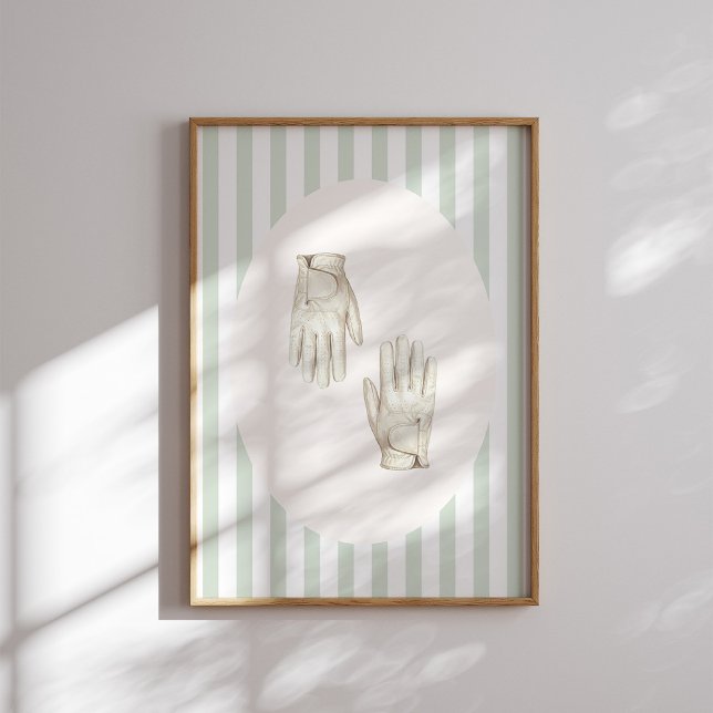 Vintage-Golfhandschuhe-Wandkunst Poster (Von Creator hochgeladen)