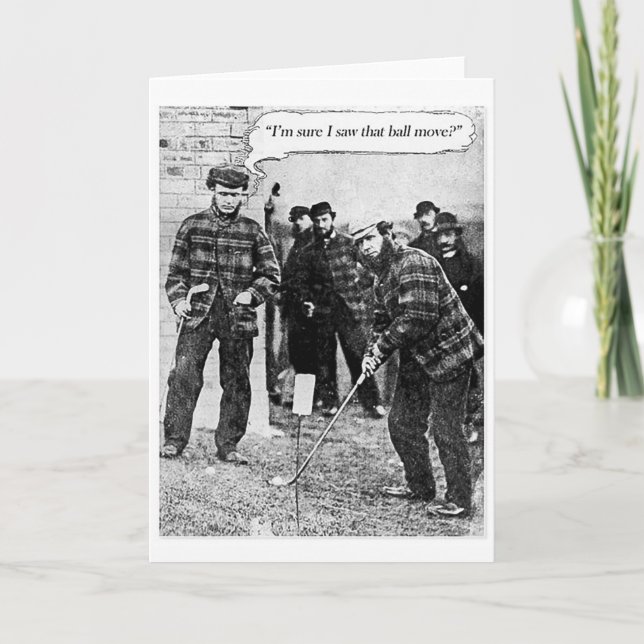 Vintage Golfkarte Feiertagskarte (Vorderseite)