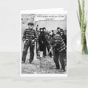 Vintage Golfkarte Feiertagskarte