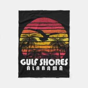 Vintage Golfküste Al Alabama Sunset Distre Fleecedecke