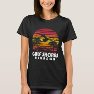 Vintage Golfküste Al Alabama Sunset Distre T-Shirt