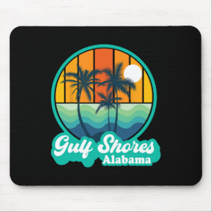 Vintage Golfküste Alabama Sommer Urlaub Strand Mousepad