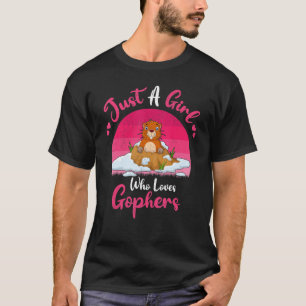 Vintage Gopher Tier Nur Ein Mädchen Das Goph Lie T-Shirt