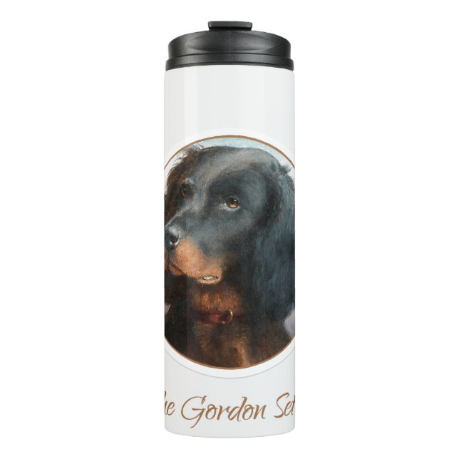 Vintage Gordon Setter Thermosbecher (Vorderseite)
