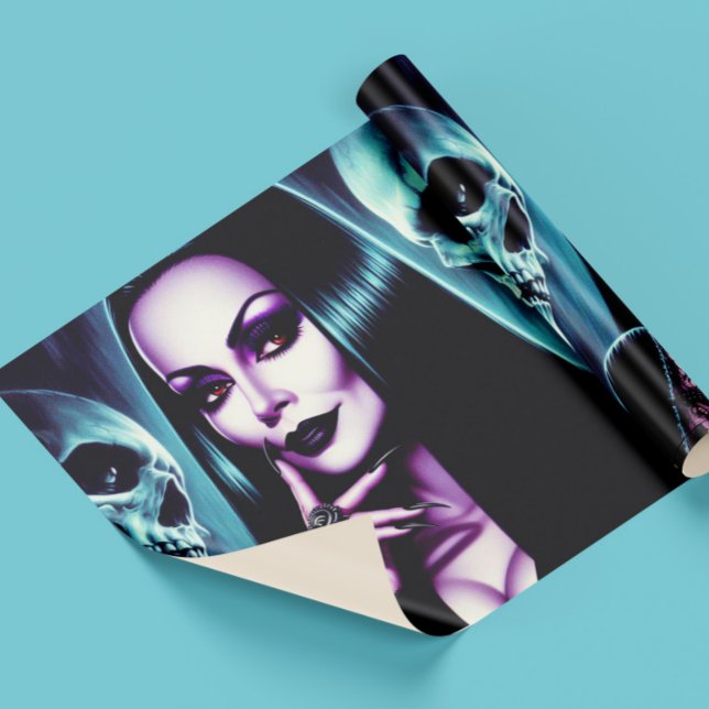 Vintage-Goth-Frau Geschenkpapier (Von Creator hochgeladen)